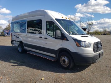 2019 ford transit T-350 HD in White - Front Three-Quarter View - BidGoDrive Inventory
