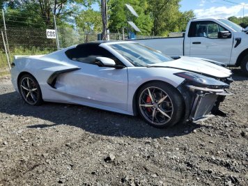 2022 chevrolet corvette STINGRAY 2LT in Gray - Front Three-Quarter View - BidGoDrive Inventory