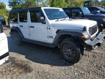 2024 jeep wrangler  in White - Front Three-Quarter View - BidGoDrive Inventory