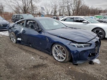 2025 bmw m4 COMPETITION in Blue - Front Three-Quarter View - BidGoDrive Inventory