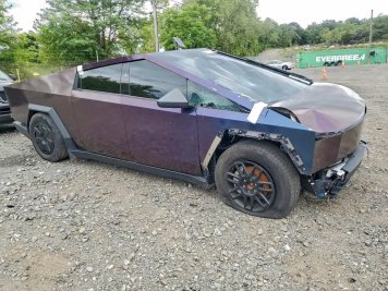 2024 tesla cybertruck  in Gray - Front Three-Quarter View - BidGoDrive Inventory