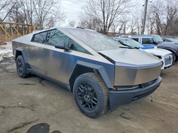 2025 tesla cybertruck  in Gray - Front Three-Quarter View - BidGoDrive Inventory