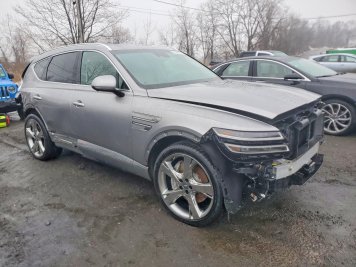 2023 genesis gv80  in Gray - Front Three-Quarter View - BidGoDrive Inventory