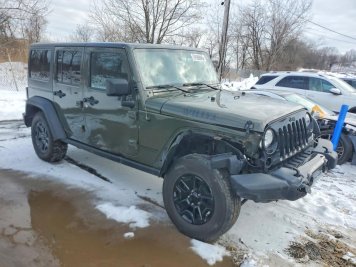 2016 jeep wrangler UNLIMITED SPORT in Green - Front Three-Quarter View - BidGoDrive Inventory