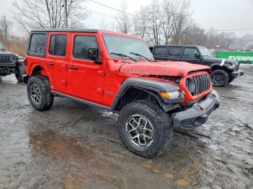 2026 jeep wrangler RUBICON in Red - Front Three-Quarter View - BidGoDrive Inventory