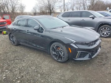 2025 kia k5 GT-LINE in Black - Front Three-Quarter View - BidGoDrive Inventory