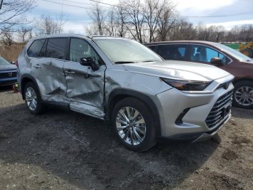 2024 toyota grand-highlander PLATINUM in Silver - Front Three-Quarter View - BidGoDrive Inventory