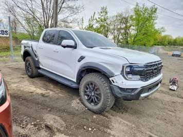 2024 ford ranger Raptor in White - Front Three-Quarter View - BidGoDrive Inventory