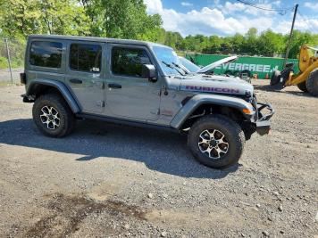 2022 jeep wrangler UNLIMITED RUBICON in Gray - Front Three-Quarter View - BidGoDrive Inventory