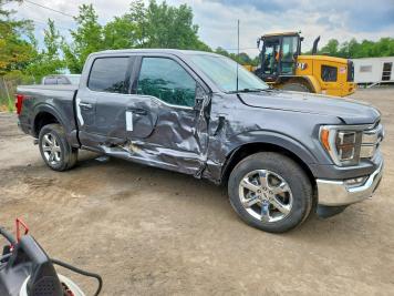2023 ford f150 Lariat in Gray - Front Three-Quarter View - BidGoDrive Inventory
