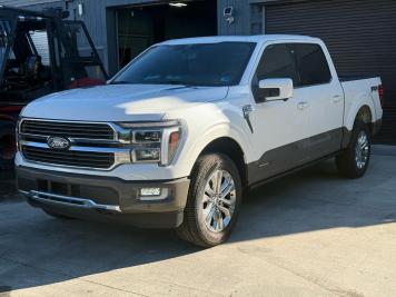 2026 ford f150 KING RANCH in White - Front Three-Quarter View - BidGoDrive Inventory