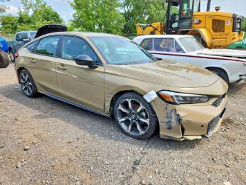 2025 honda civic SPORT TOURING in Brown - Front Three-Quarter View - BidGoDrive Inventory