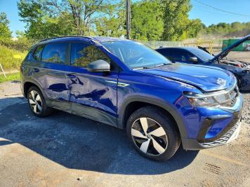 2024 volkswagen taos S in Blue - Front Three-Quarter View - BidGoDrive Inventory