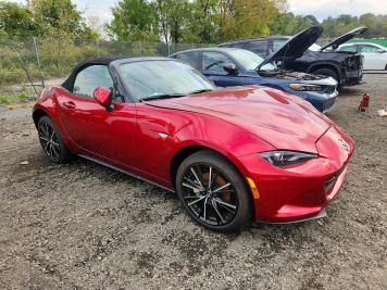 2026 mazda mx-5  in Burgundy - Front Three-Quarter View - BidGoDrive Inventory