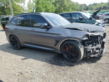 Salvage 2020 BMW X3 M - Gray SUV - Front Three-Quarter View