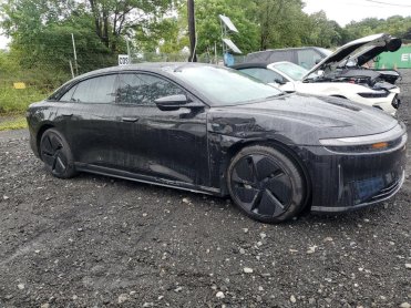 Salvage 2026 Lucid Motors Air Pure - Black Sedan - Front Three-Quarter View