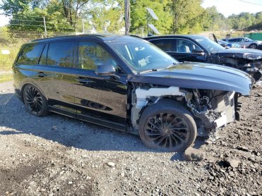 Salvage 2023 Lincoln Aviator  - Black SUV - Front Three-Quarter View