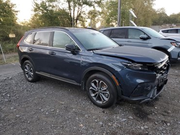 Salvage 2025 Honda Cr-v SPORT-L - Blue SUV - Front Three-Quarter View