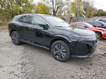 Salvage 2025 Nissan Murano SL - Black SUV - Front Three-Quarter View