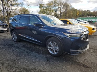 Salvage 2025 Acura MDX  - Blue SUV - Front Three-Quarter View