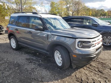 Salvage 2024 Ford Bronco SPORT HERITAGE - Gray SUV - Front Three-Quarter View