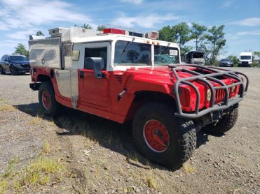 Salvage 1996 American General H1 XLC2 - Red SUV - Front Three-Quarter View