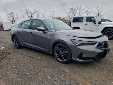 Salvage 2024 Acura Integra A-SPEC TECH - Gray Sedan - Front Three-Quarter View