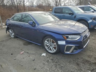 Salvage 2024 Audi A4 PREMIUM 45 - Blue SUV - Front Three-Quarter View