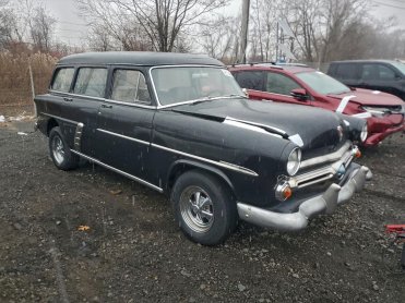 Salvage 1952 Ford RANCH WAGON  - Black Wagon - Front Three-Quarter View