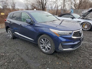 Salvage 2021 Acura RDX TECHNOLOGY - Blue SUV - Front Three-Quarter View