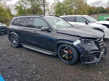 Salvage 2024 Mercedes-benz GLS 580 4MATIC - Black SUV - Front Three-Quarter View