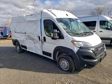 Salvage 2025 RAM Promaster  - White Van - Front Three-Quarter View