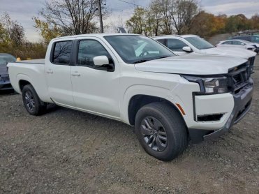 Salvage 2025 Nissan Frontier SV  - White PickUp - Front Three-Quarter View