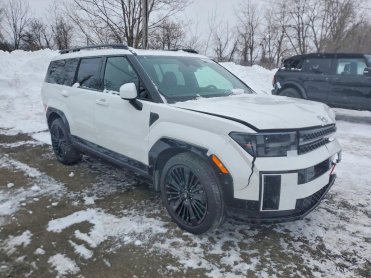 Salvage 2025 Hyundai Santa Fe CALLIGRAPHY - White SUV - Front Three-Quarter View