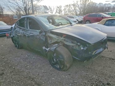 Salvage 2026 Tesla Model Y  - Black SUV - Front Three-Quarter View