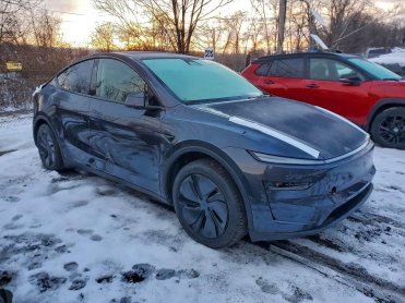 Salvage 2026 Tesla Model Y  - Gray Sedan - Front Three-Quarter View