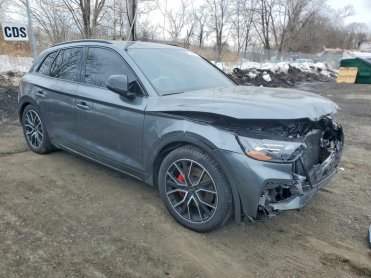 Salvage 2025 Audi SQ5  - Gray SUV - Front Three-Quarter View