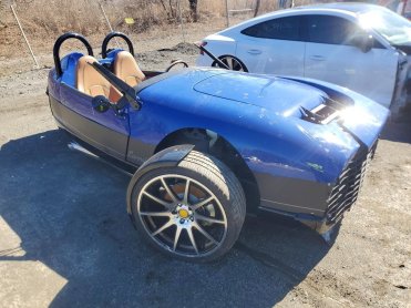 Salvage 2023 VANDERHALL CARMEL  - Blue Motorcycle - Front Three-Quarter View