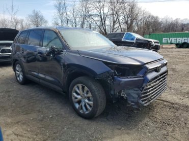 Salvage 2025 Toyota GRAND HIGHLANDER LIMITED - Blue SUV - Front Three-Quarter View