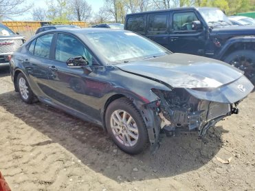Salvage 2025 Toyota Camry LE - Gray Sedan - Front Three-Quarter View