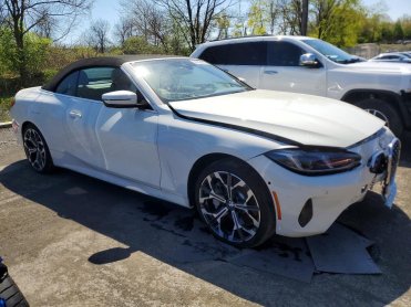 Salvage 2026 BMW 430i  - White Convertible - Front Three-Quarter View
