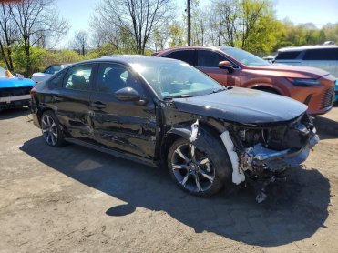 Salvage 2026 Honda Civic SPORT - Black Sedan - Front Three-Quarter View