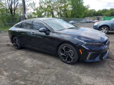 2025 KIA K5 GT LINE in Black - Front Three-Quarter View - BidGoDrive Inventory