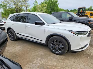 Salvage 2022 Acura MDX A-SPEC - White SUV - Front Three-Quarter View