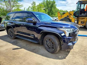 2024 Toyota Sequoia PLATINUM in Black - Front Three-Quarter View - BidGoDrive Inventory
