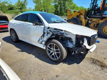 2026 Mercedes-benz GLE COUPE AMG 53  in White - Front Three-Quarter View - BidGoDrive Inventory