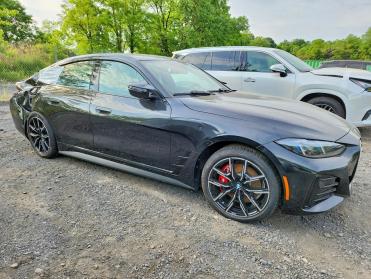 Salvage 2025 BMW I4 M50 - Black Sedan - Front Three-Quarter View