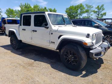 Salvage 2022 Jeep Gladiator  - White PickUp - Front Three-Quarter View