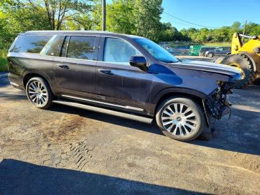 Salvage 2026 Cadillac Escalade ESV PLATINUM LUXURY - Black SUV - Front Three-Quarter View
