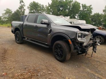 Salvage 2025 Ford Ranger LARIAT - Gray PickUp - Front Three-Quarter View